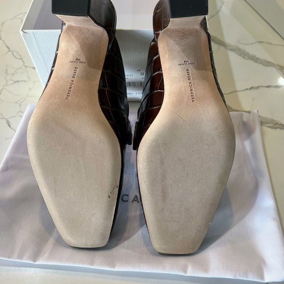 Veronica Beard Bera Chain Loafer Mule in Espresso 9 - Picture 3 of 9